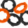 Oxballs SPINNER Penisringe 5er-Pack Orange/Schwarz