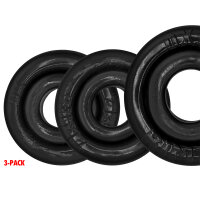 Oxballs RIMRINGZ Multi Size 3-Pack Cockrings Black