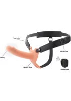 Hidden Desire hohler Penis-Strap-on mit Vibration Beige 16 cm