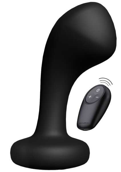 Hidden Desire Extreme Bullshead Power Anal Plug mit Vibration Schwarz &Oslash; 4,5 cm