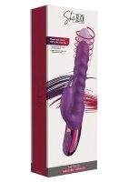 She.E.O. Swirl Thrusting Rabbit Vibrator Purple 26 cm