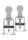 She.E.O. Nipple & Clitoral Suckers White S-M &Oslash; 4 cm