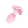Easytoys Glass Anal Plug with Heart Base Pink &Oslash; 3.9 cm