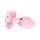 Easytoys Glass Anal Plug with Heart Base Pink &Oslash; 3.9 cm