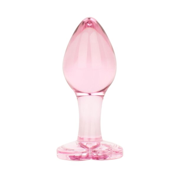 Easytoys Glass Anal Plug with Heart Base Pink &Oslash; 3.8 cm