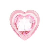 Easytoys Glass Anal Plug with Heart Base Pink &Oslash; 3.8 cm