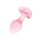 Easytoys Glass Anal Plug with Heart Base Pink &Oslash; 3.8 cm