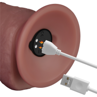 LoveToy - Power Cock 21,5cm - Vibrating Dual Desinty - Nude