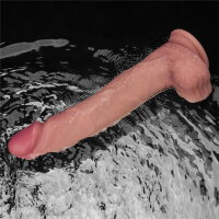LoveToy Vibrating Sliding Skin Pro II with remote control 10"/ 25 cm Nude