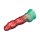LoveToy Dual Density  Inflatable Dildo 10" / 25 cm Red/Green