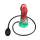 LoveToy Dual Density Inflatable Dildo 8" / 20 cm Red/Green