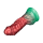 LoveToy Dual Density Inflatable Dildo 7,5" / 19 cm Red/Green