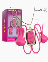 INTOYOU Tickly Nipple Clamps with Necklace (with App Control) - Pink