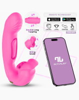 INTOYOU Bimby Biting and Double Tongue Tapping Vibrator with App Pink