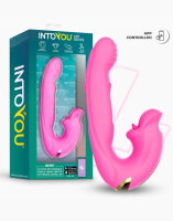 INTOYOU Bimby Biting and Double Tongue Tapping Vibrator with App Pink