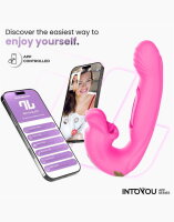 INTOYOU Bimby Biting and Double Tongue Tapping Vibrator with App Pink