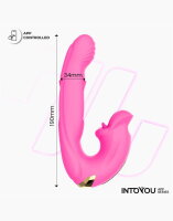 INTOYOU Bimby Biting and Double Tongue Tapping Vibrator with App Pink