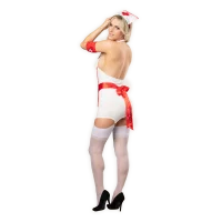 Amorable Nurse Uniform 7-Piece Set Red White M-L