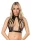 Rimba Brustharness mit Halsband aus Leder Schwarz One Size