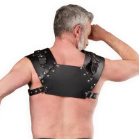 Rimba Brustharness aus Leder Schwarz One Size