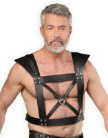 Rimba Brustharness aus Leder Schwarz One Size