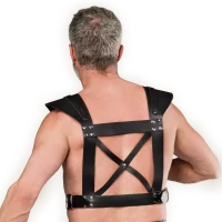 Rimba Brustharness aus Leder Schwarz One Size