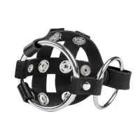 Rimba Leder-Hodenk&auml;fig mit Spikes Schwarz S-M