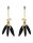Rimba Nipple Clamps with Feathers Gold Black