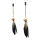Rimba Nipple Clamps with Feathers Gold Black