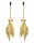 Rimba Nipple Clamps with Feathers Gold