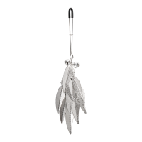 Rimba Nipple Clamps with Feathers Silver