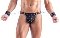 Svenjoyment Riostring mit Soft-Handfesseln Schwarz 3XL