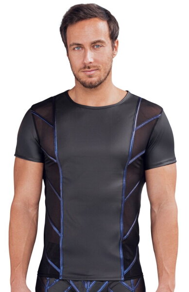 NEK Betonendes Kurzarm-Shirt Schwarz Blau XL