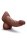 B-Vibe Slipskin Realistic Silicone Dildo 6.5 Inch Curved Brown