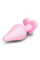 B-Vibe Silicone Anal Plug Heart Base Pink