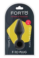 Forto F-10 Silicone Plug W/ Pull Ring Small Schwarz