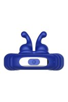 Forto F-24 Textured Vibrating Cockring Blue