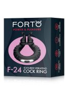 Forto F-24 Textured Vibrating Cockring Black