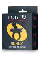 Forto Bunny Vibrierender Penisring Schwarz
