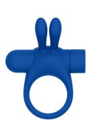 Forto Bunny Vibrierender Penisring Blau