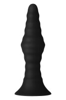 Forto Gerippter Vibrationsplug mit Fernbedienung Small Schwarz