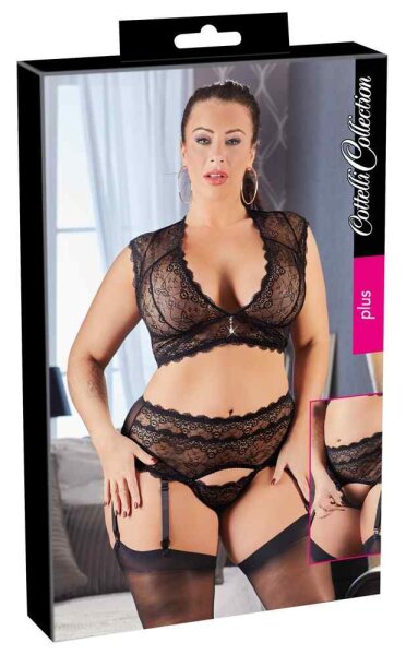 Spitzenset schwarz 2XL