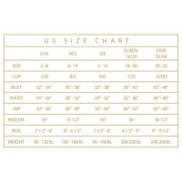 Baci Fishnet Jacquard V Teddy One Size