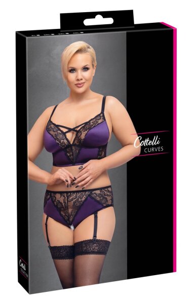 BH Set lila/schwarz 3XL