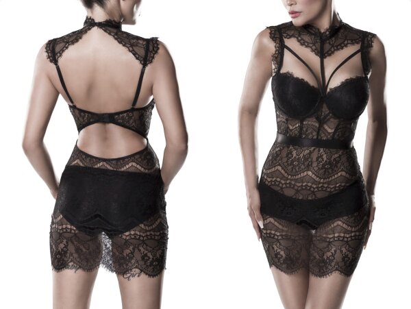 GREY VELVET 2-piece negligee set XL