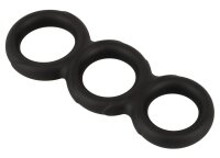 Erecto Dreifacher Penisring Schwarz &Oslash; 2,6-3,1 cm