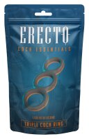 Erecto Dreifacher Penisring Schwarz &Oslash; 2,6-3,1 cm