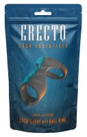 Erecto Penissleeve mit Hodenring Schwarz &Oslash; 3-4,2 cm