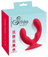 You2Toys Doppelvibrator mit Saugfu&szlig; Rot