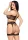 Leg Avenue 3-Piece Dotted Net Bra Set Black One Size
